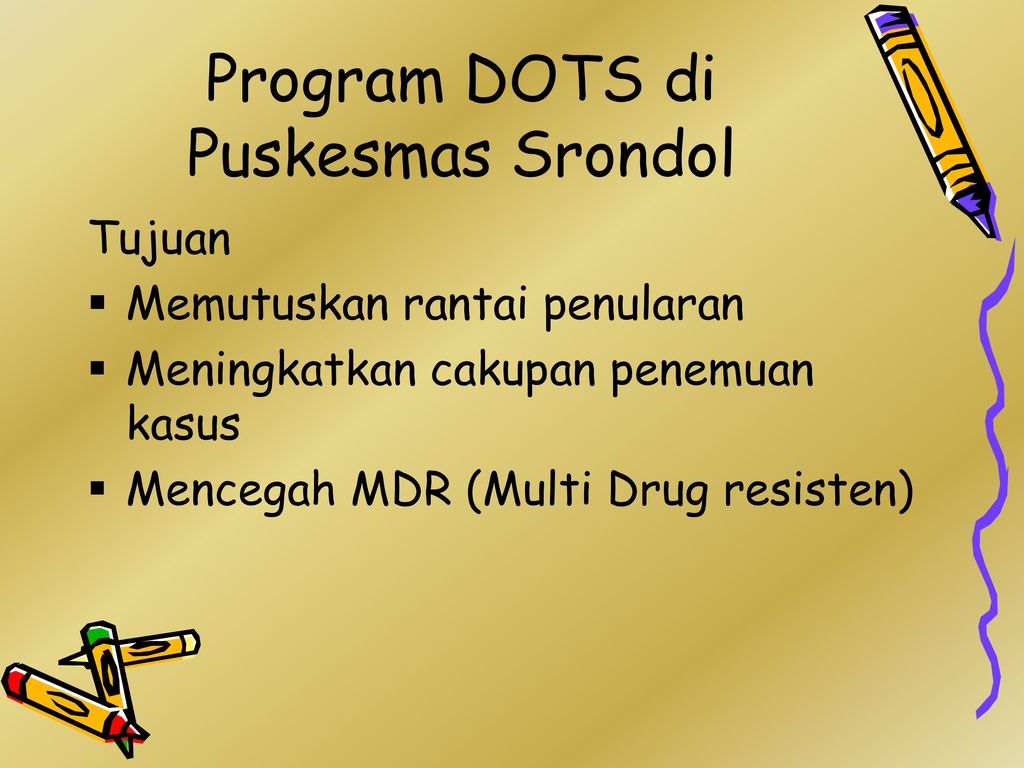 Program DOTS di Puskesmas Srondol
