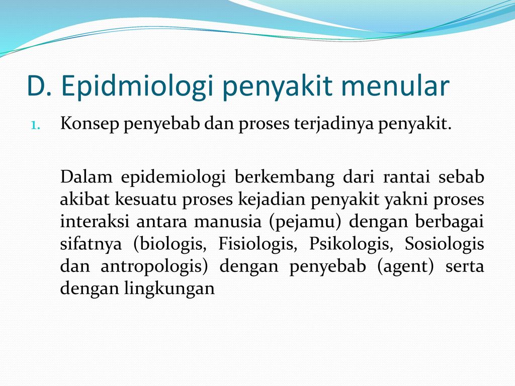 D. Epidmiologi penyakit menular