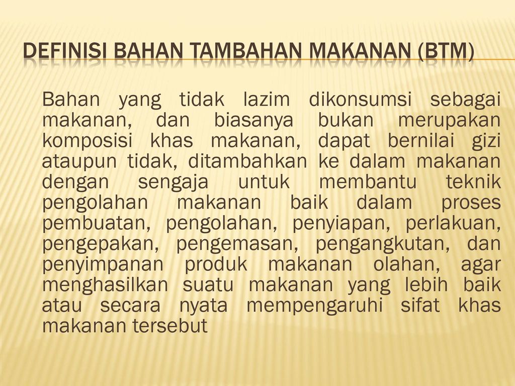 Bahan Tambahan Makanan Bahan Aditif Ppt Download