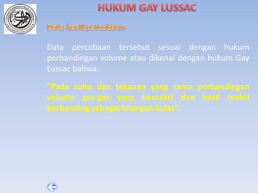 HUKUM GAY LUSSAC Data hasil percobaan