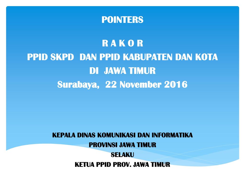 Ppid Skpd Dan Ppid Kabupaten Dan Kota Di Jawa Timur Ppt