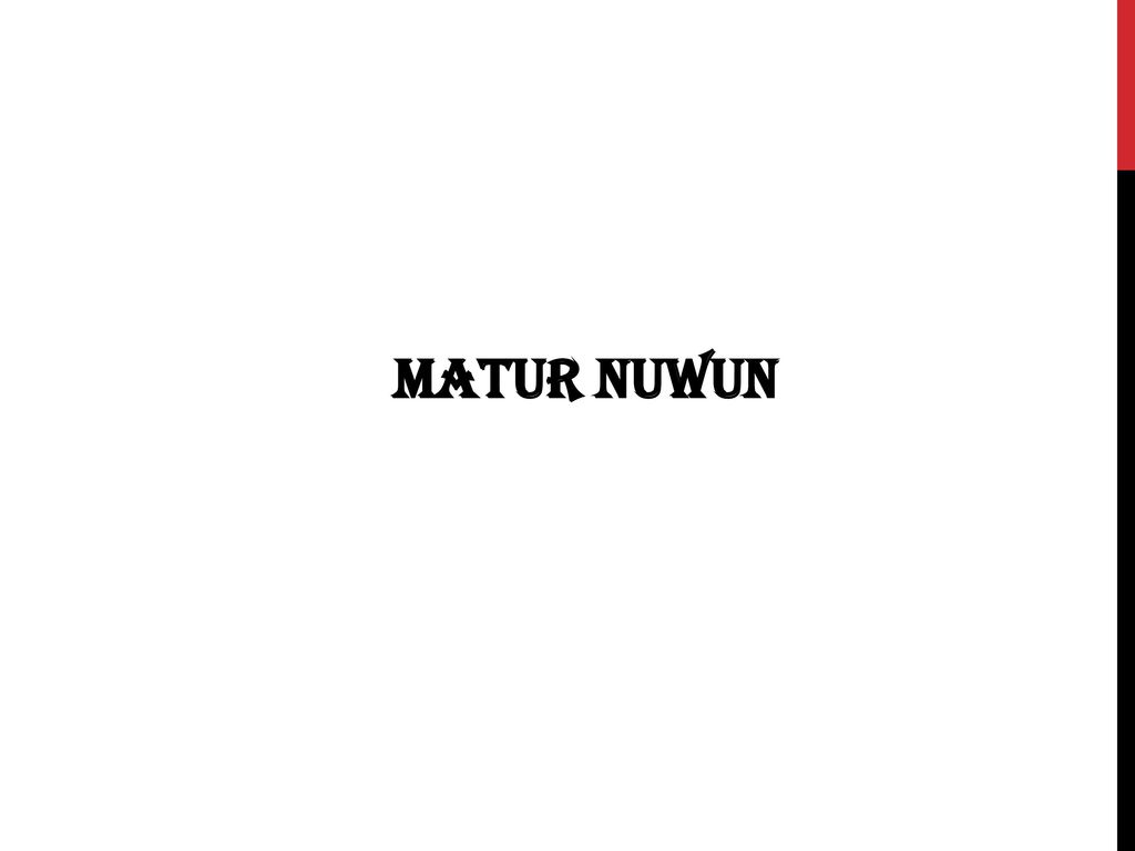MATUR NUWUN