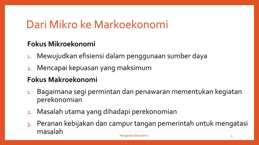 Dari Mikro ke Markoekonomi