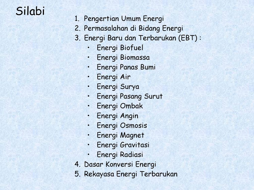 Pengertian Energi Baru Terbarukan – 3aja