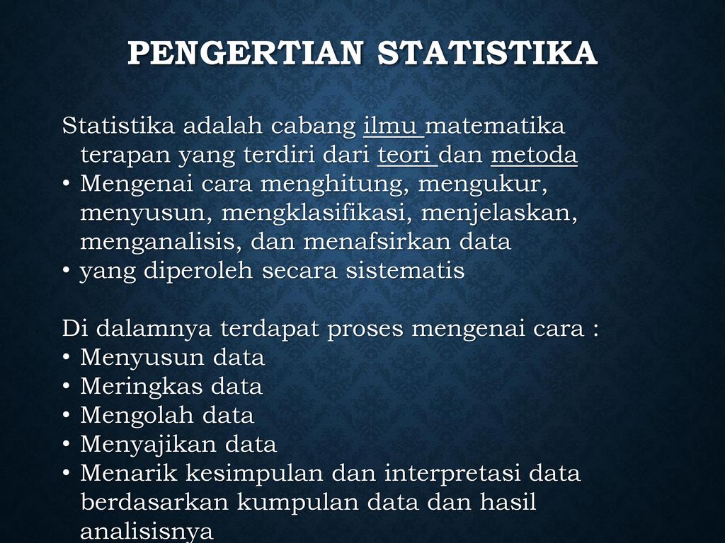 PENGERTIAN STATISTIKA