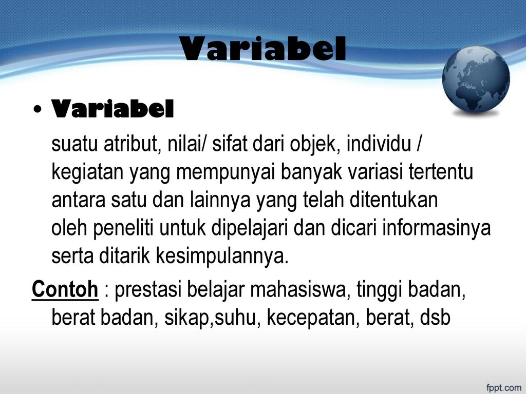 Variabel Variabel.