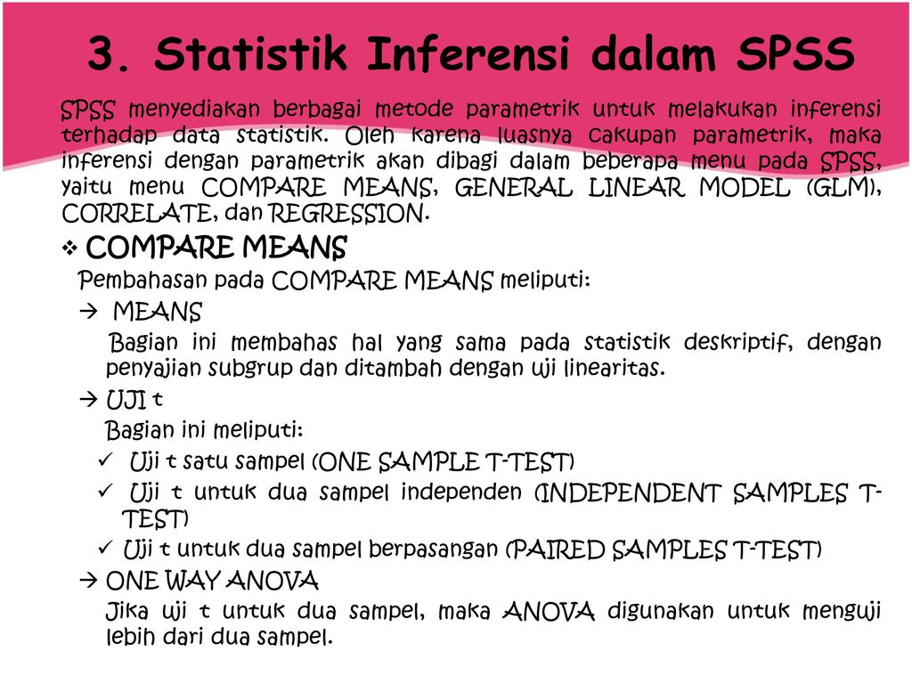 3. Statistik Inferensi dalam SPSS