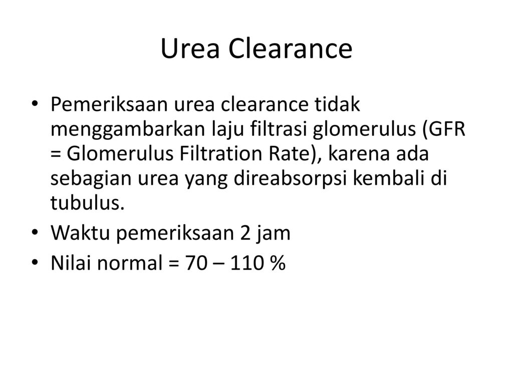 Urea Clearance