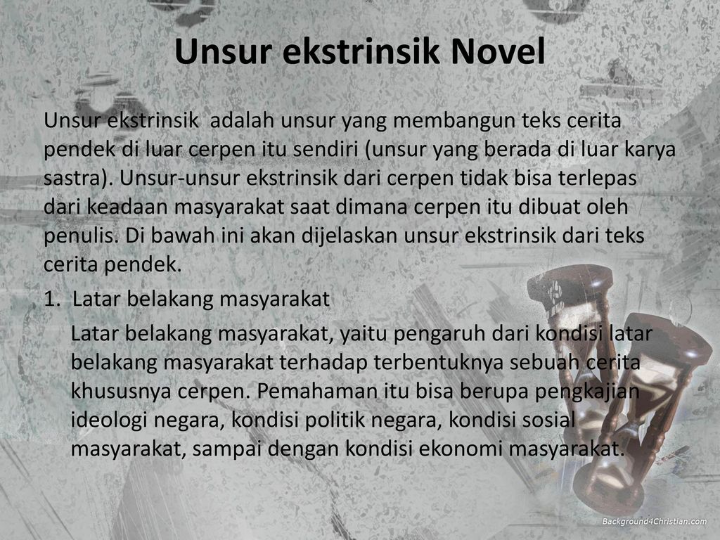 Unsur Instrinsik Dan Ekstrinsik Novel Ppt Download
