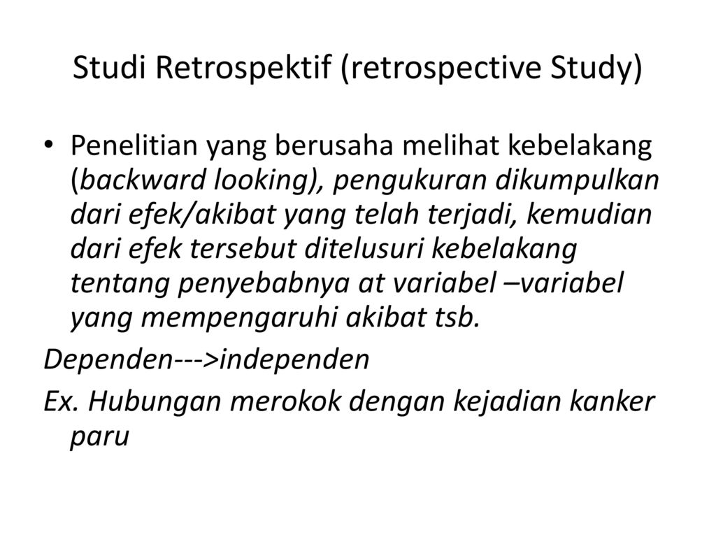 Retrospective study