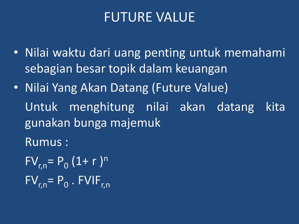 Future value. Potensiometri. P value.