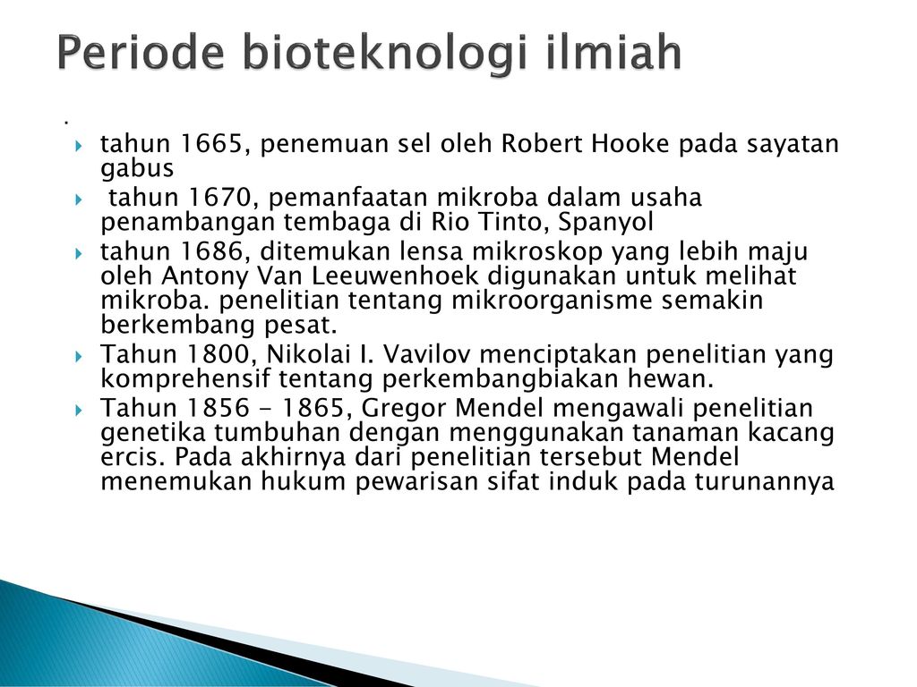 Periode bioteknologi ilmiah