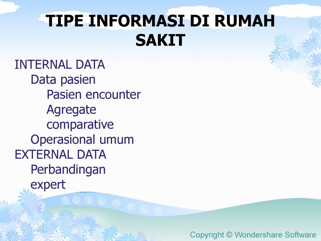 Data Dan Sistem Informasi Di Rumah Sakit Ppt Download