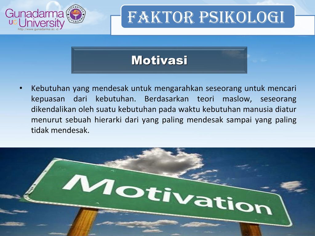 Faktor psikologi Motivasi