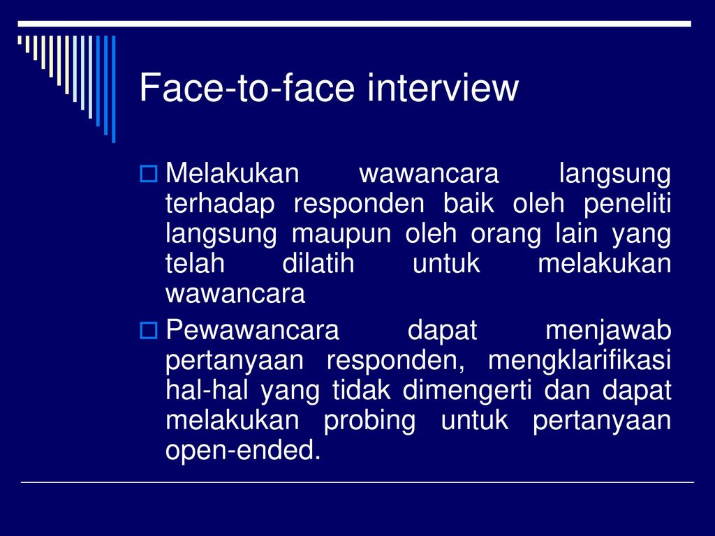Face-to-face interview