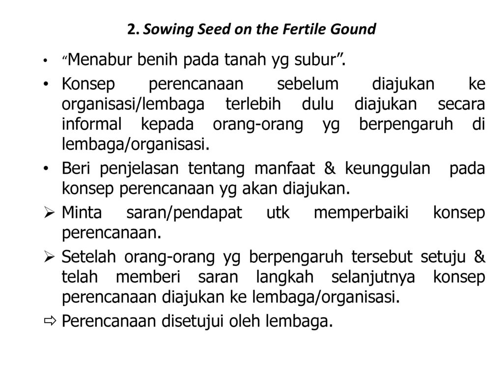 2. Sowing Seed on the Fertile Gound