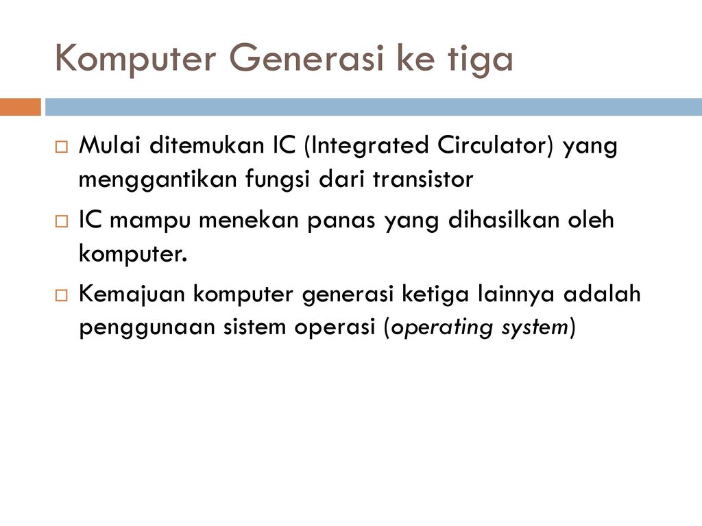 Komputer Generasi ke tiga