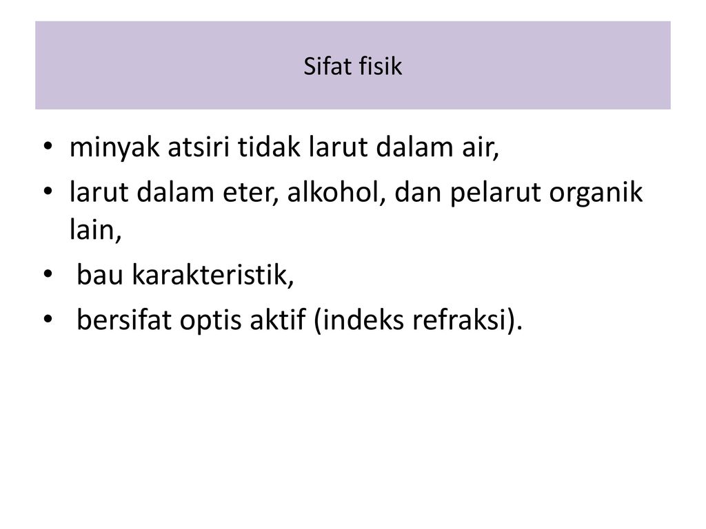 Teknologi Pengolahan Minyak Atsiri Ppt Download