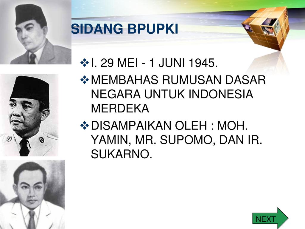 Sidang bpupki pada tanggal 29 mei 1 juni 1945 membahas tentang