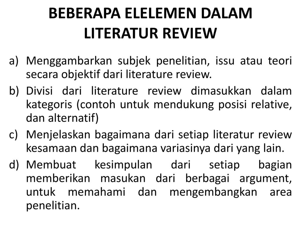 tahapan literature review