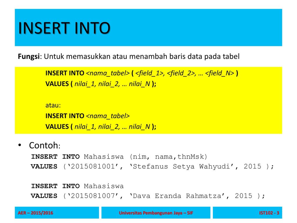 Insert into sql