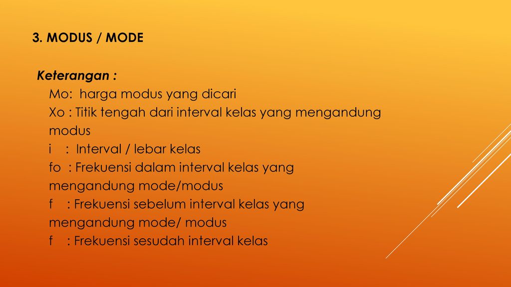 3. Modus / Mode