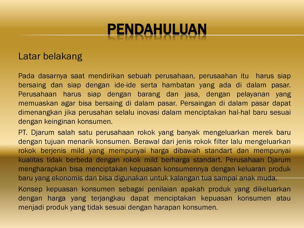 Pendahuluan Latar Belakang Ppt Download