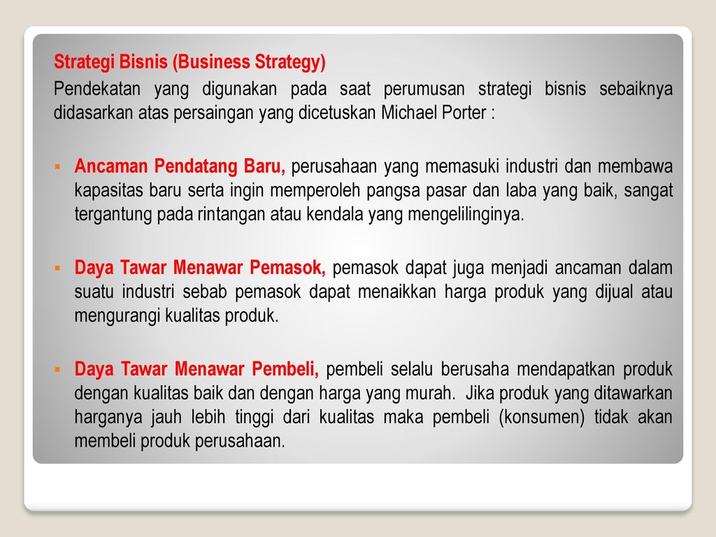 Strategi Bisnis (Business Strategy)