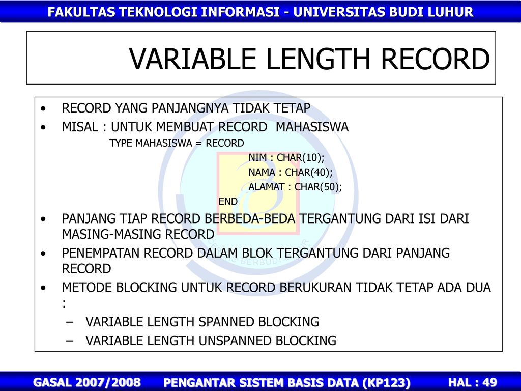 Record length