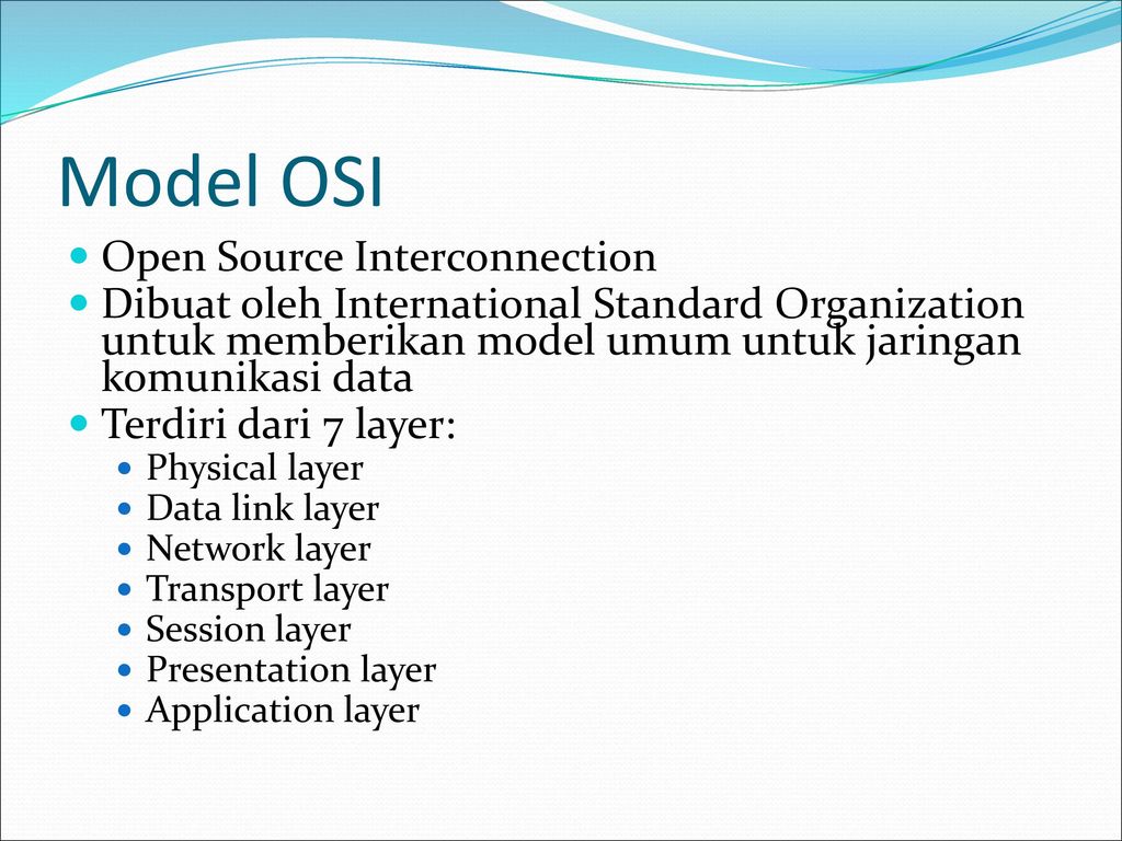 Model OSI Open Source Interconnection