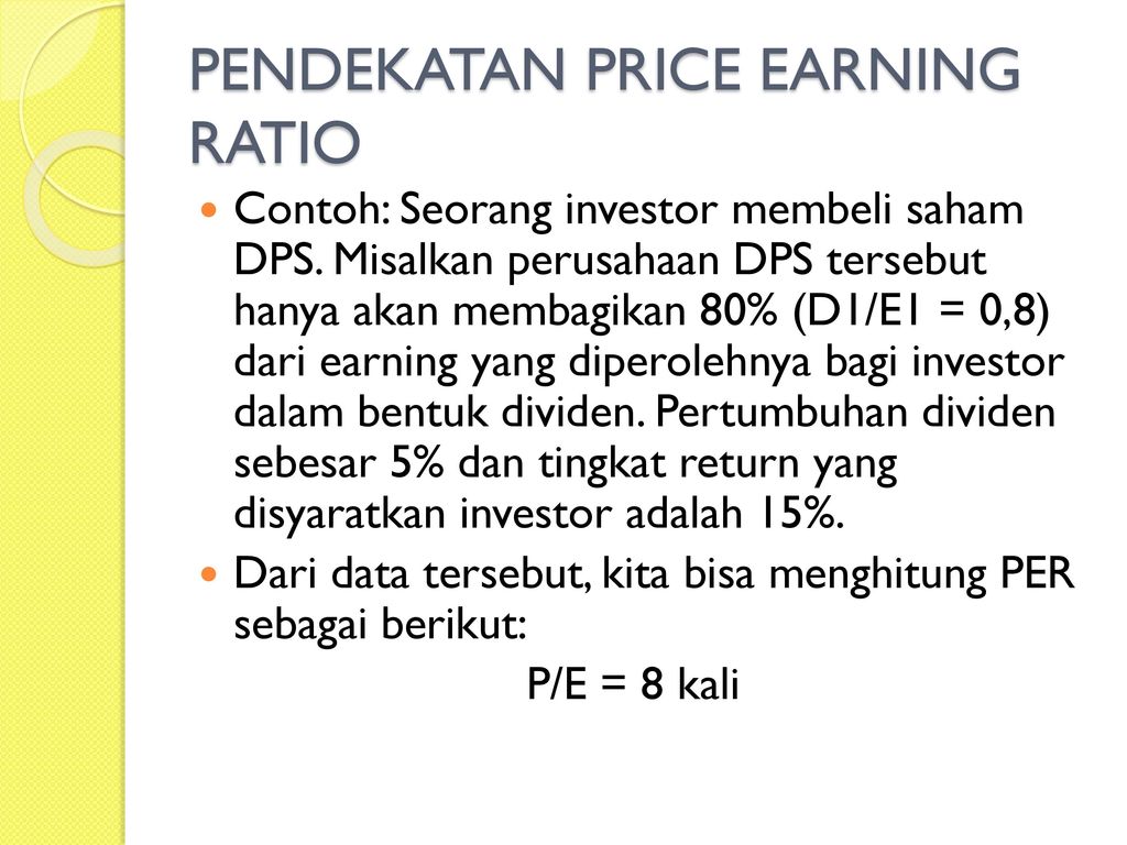 Earning ratio