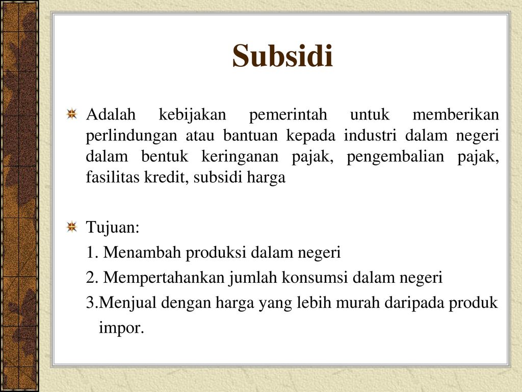 Subsidi