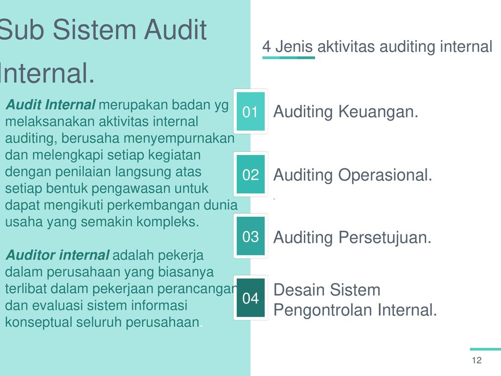 4 Jenis aktivitas auditing internal