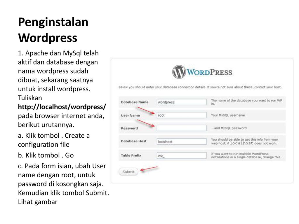 Penginstalan Wordpress