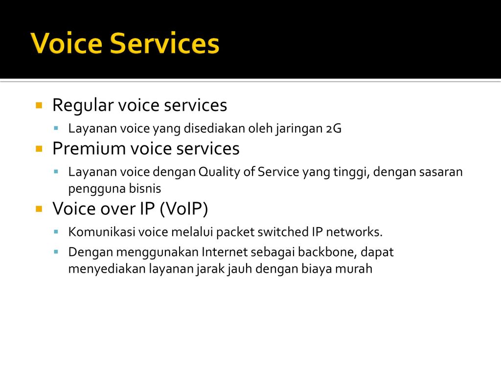 Voice services