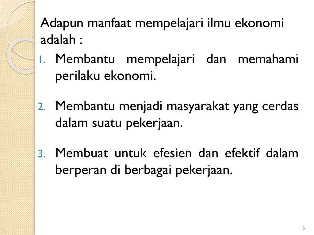 Apa Manfaat Mempelajari Ilmu Ekonomi - Homecare24