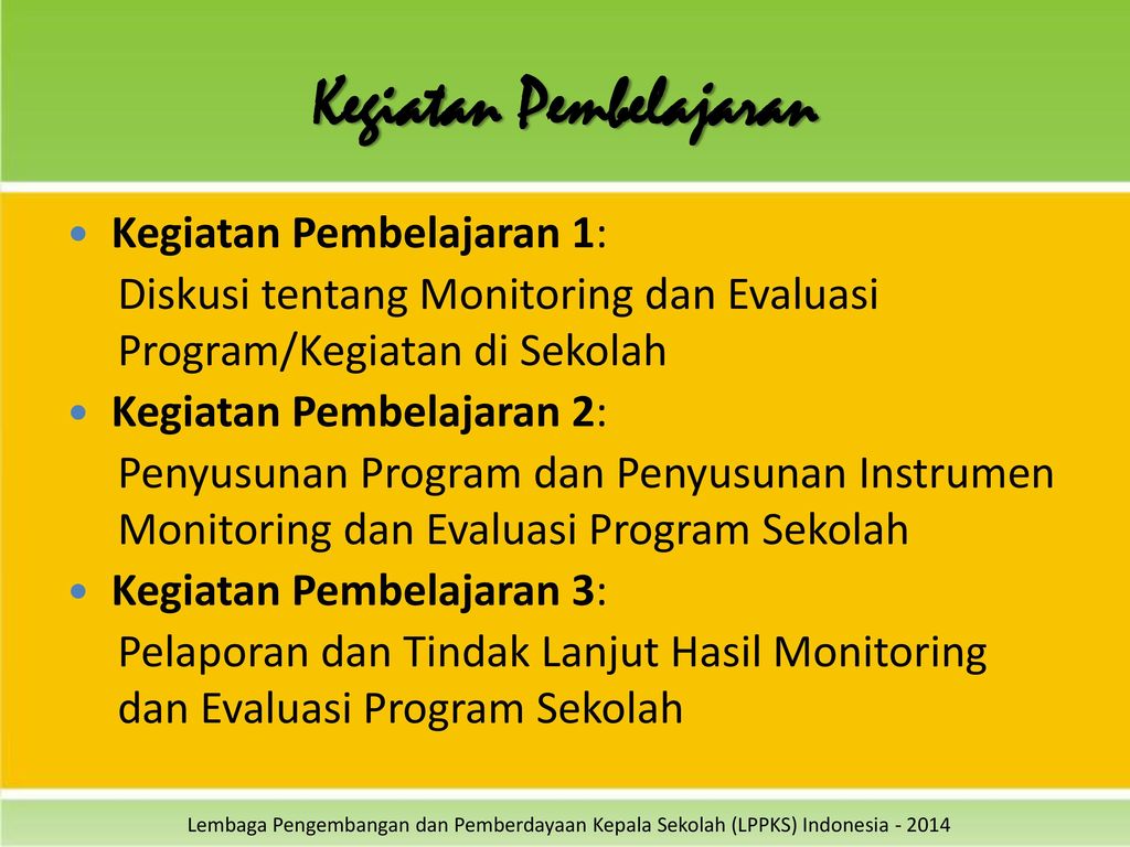 Monitoring Evaluasi Master Trainer Ppt Download