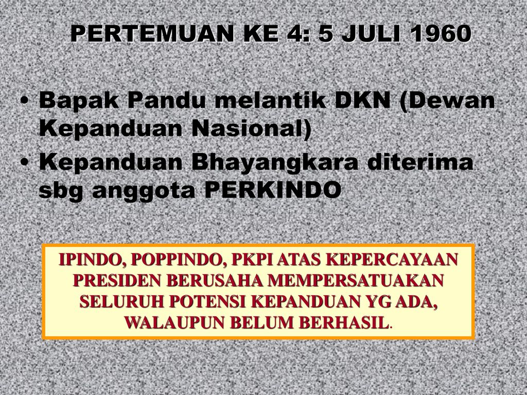 Bapak Pandu melantik DKN (Dewan Kepanduan Nasional)