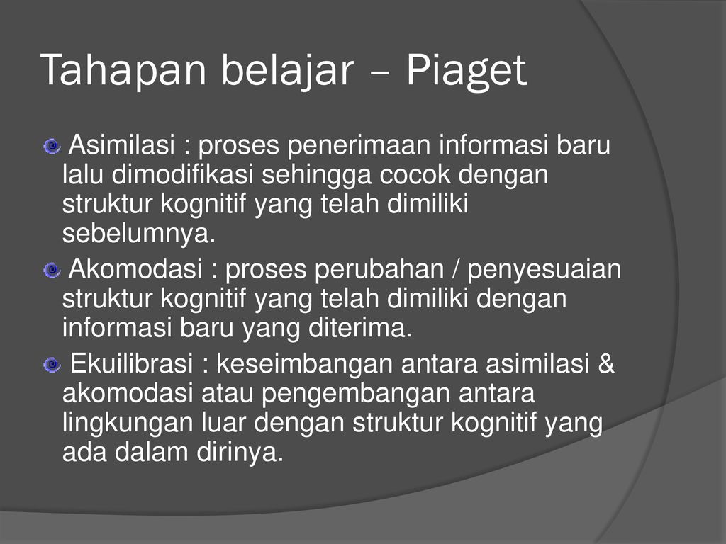 Tahapan belajar – Piaget