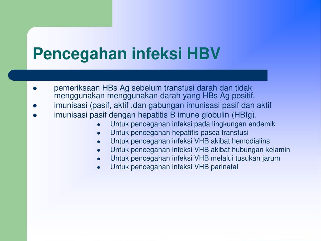 Pencegahan infeksi HBV