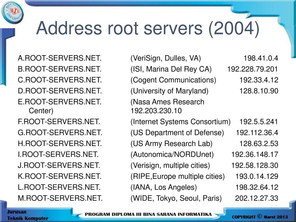 Root address