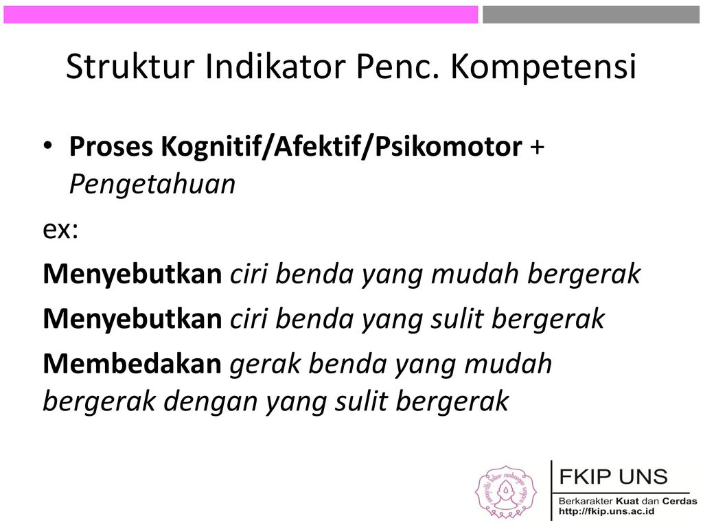 Struktur Indikator Penc. Kompetensi