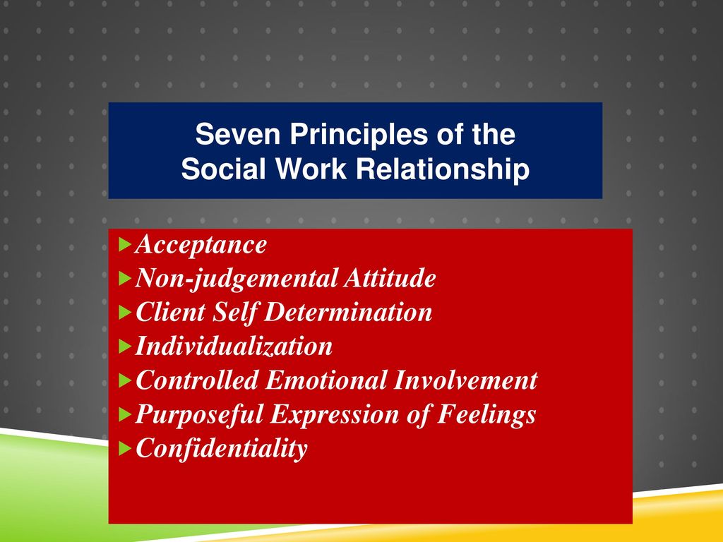 Seven Principles of the Social Work Relationship