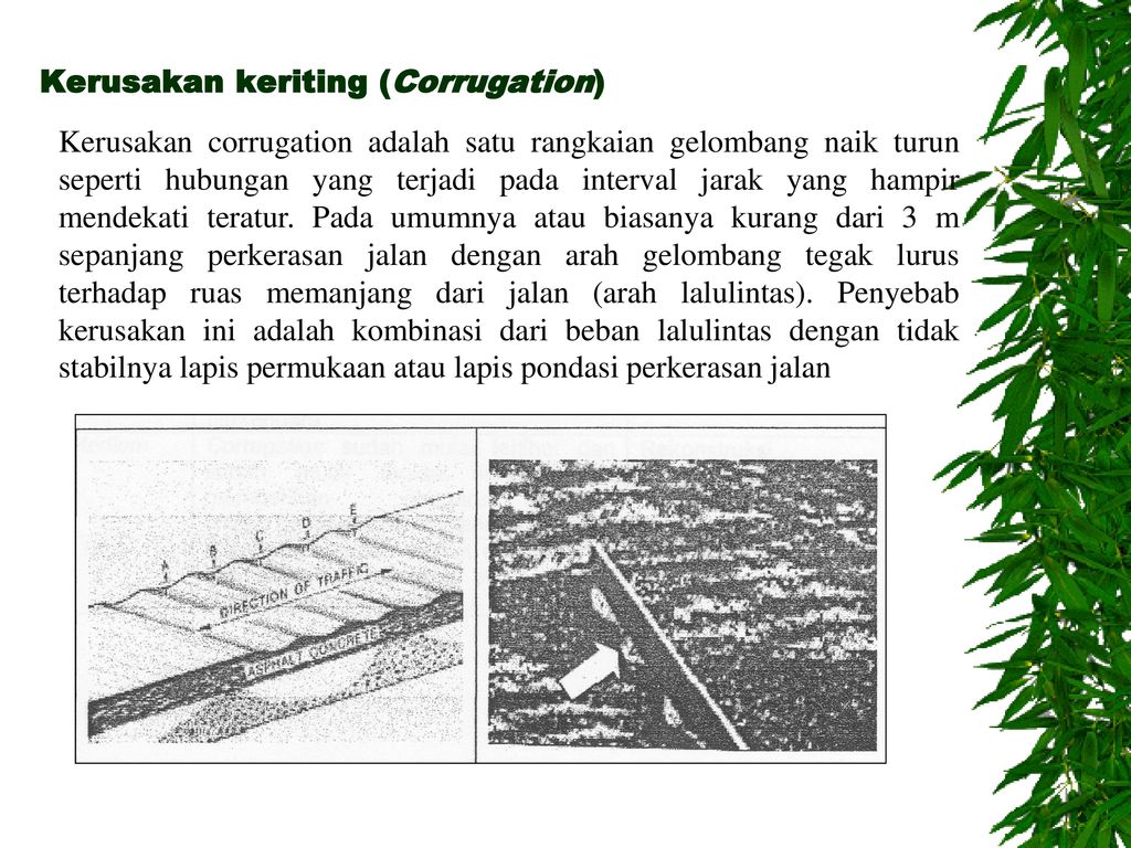 JENIS-JENIS KERUSAKAN PERMUKAAN JALAN - Ppt Download