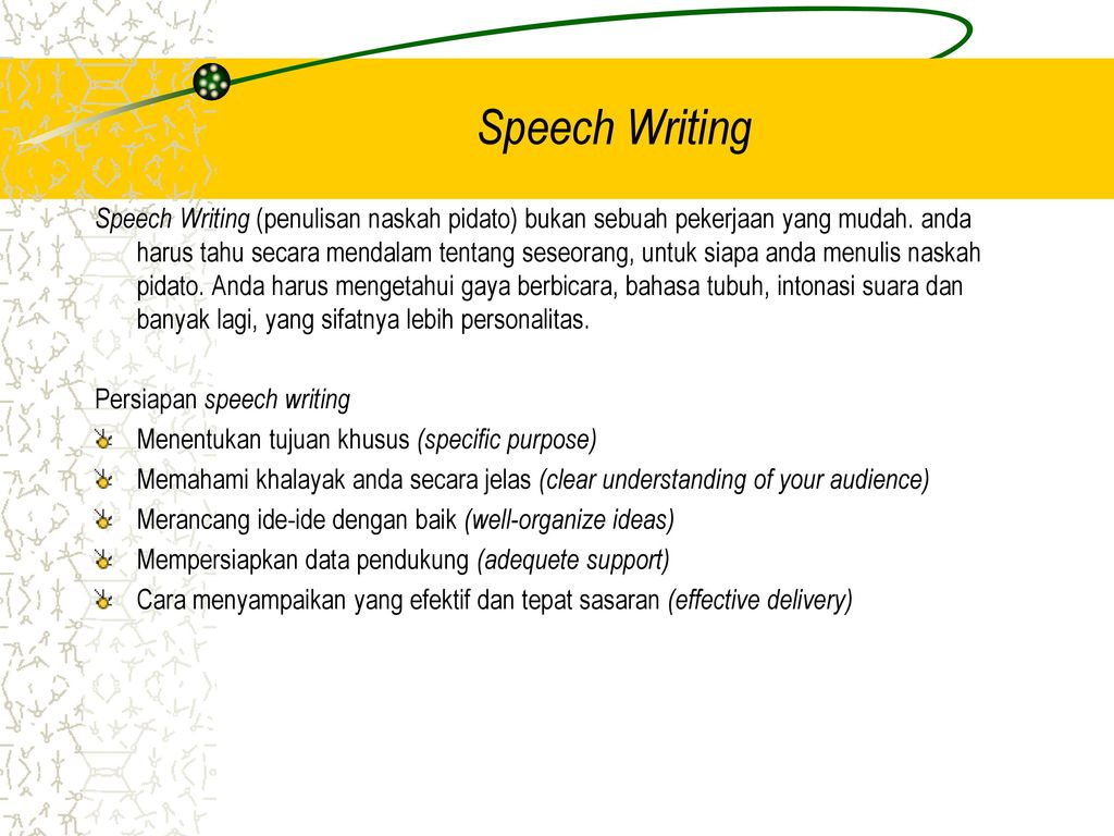 Writing a speech