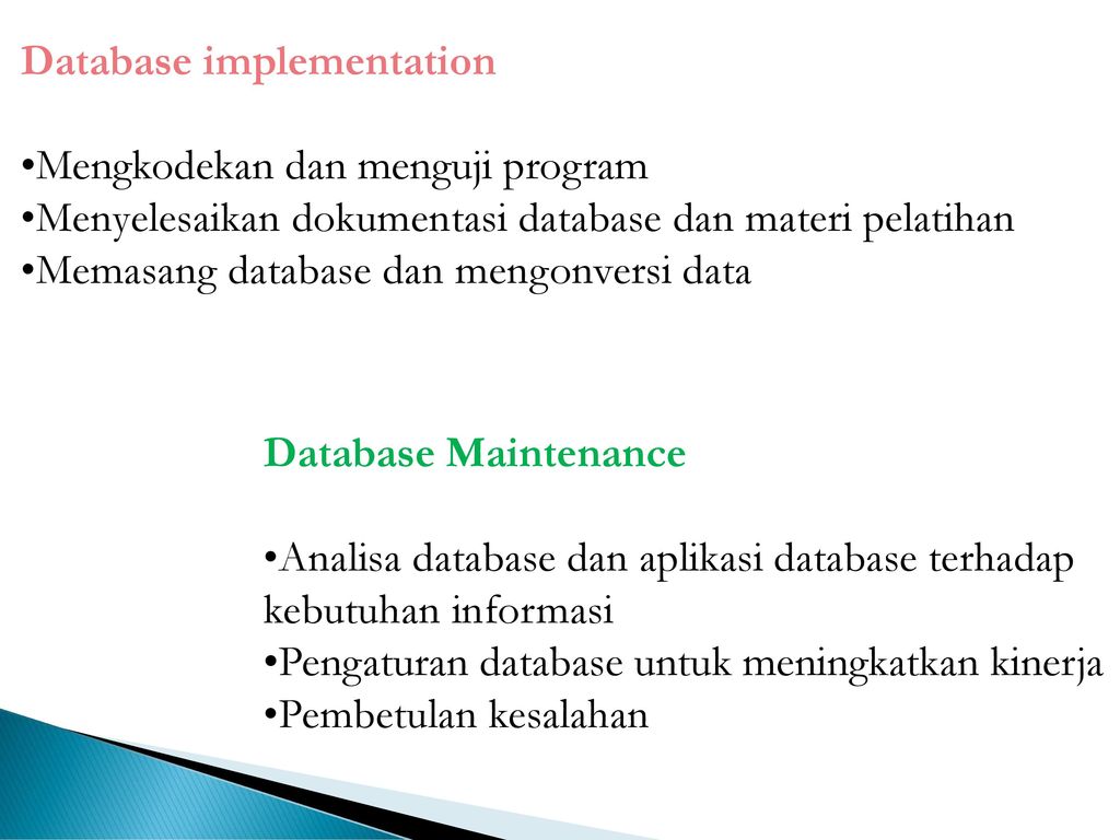 Implementing database