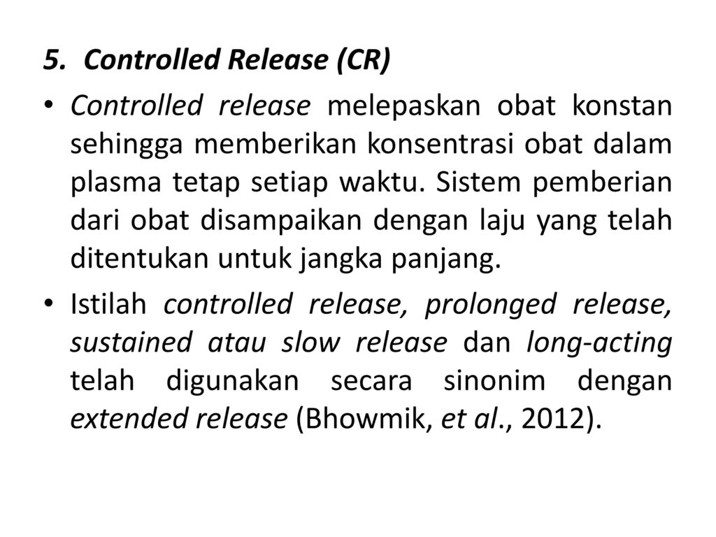 Controlled release