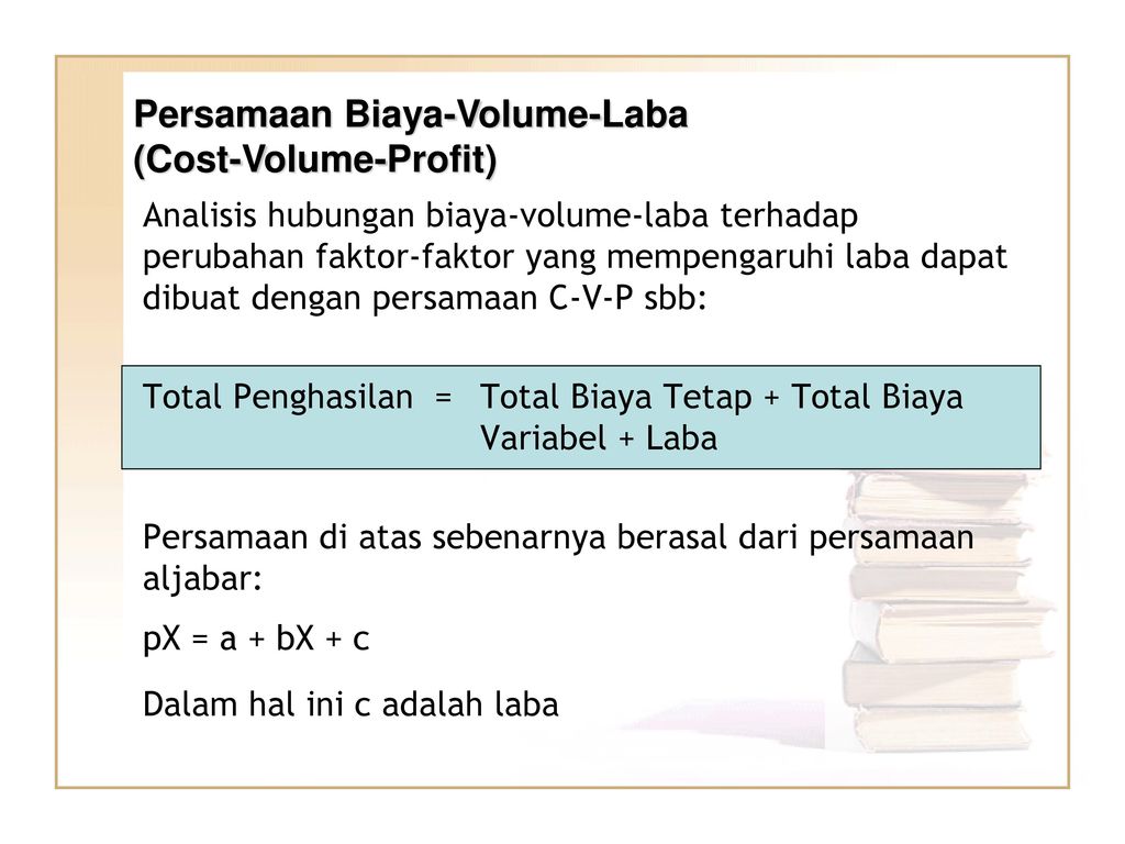 Persamaan Biaya-Volume-Laba (Cost-Volume-Profit)