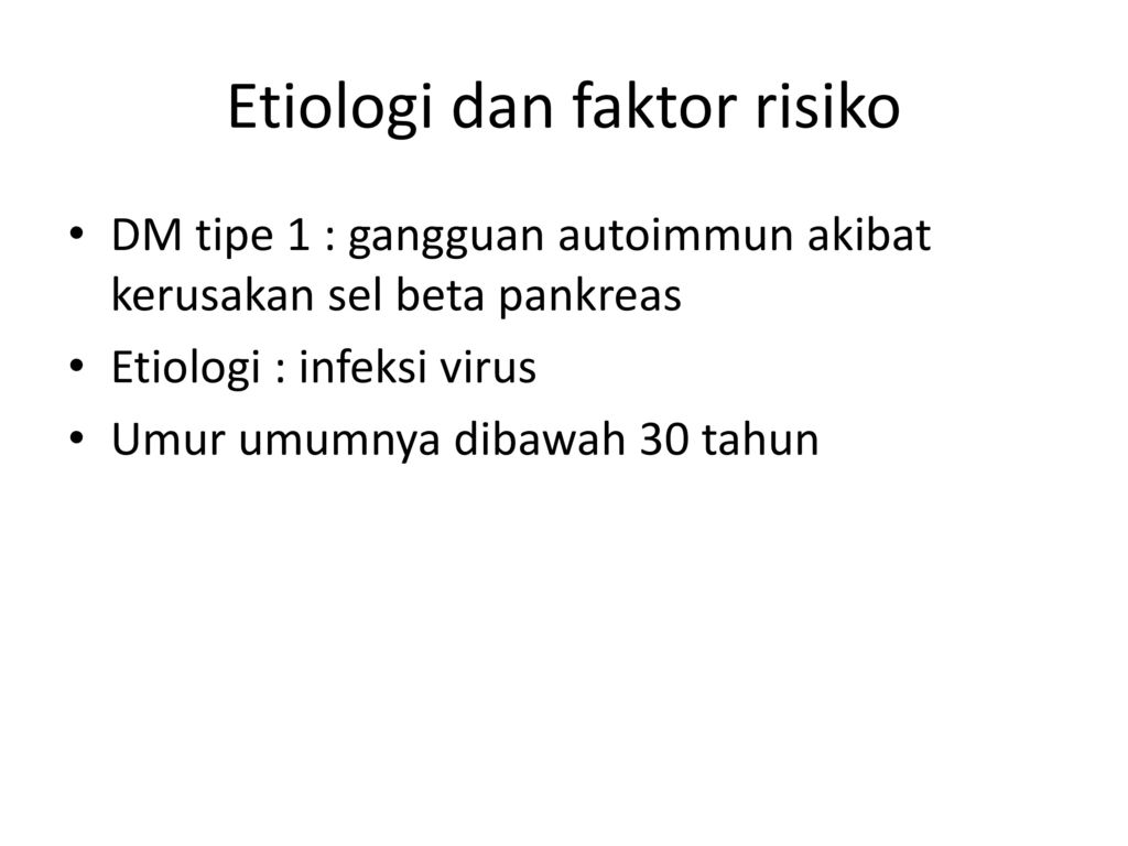 Etiologi dan faktor risiko