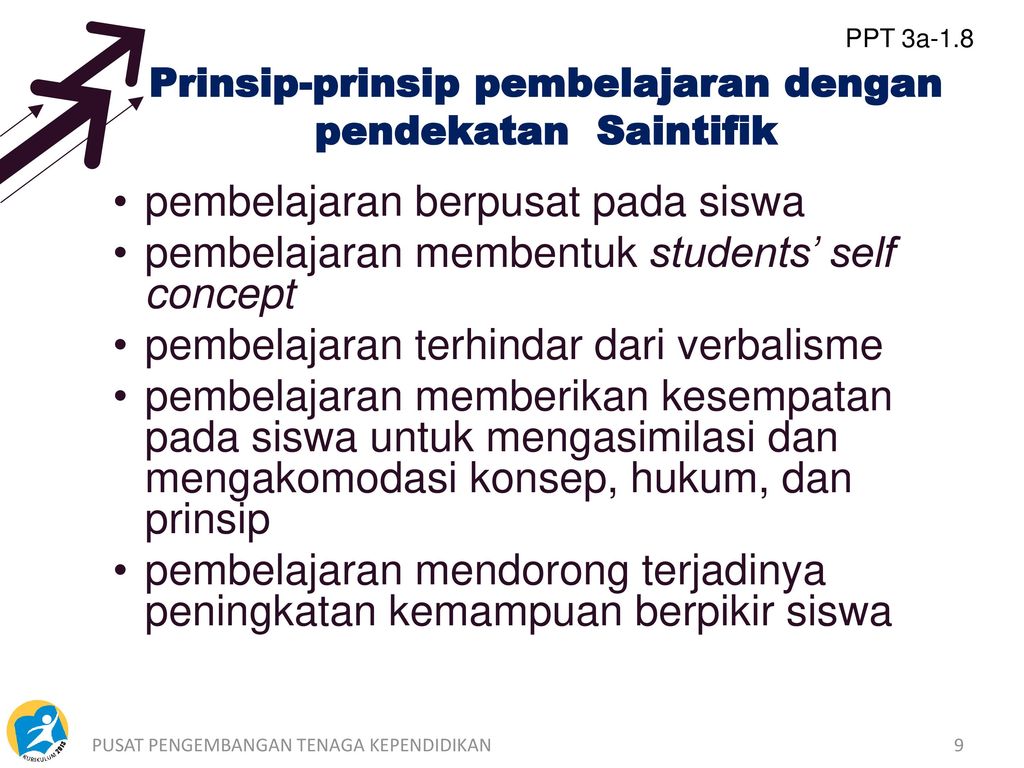 Prinsip-prinsip pembelajaran dengan pendekatan Saintifik